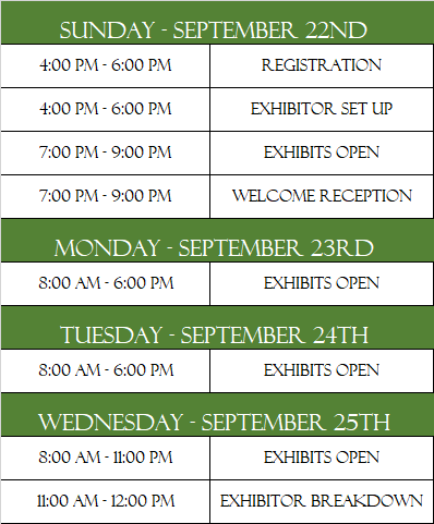 Exhibitor Agenda Exhibitor Agenda